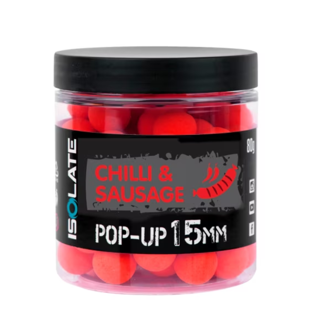 Shimano Bait IsolatePop-Up Chilli Sausage 15mm - 80g fluo Red
