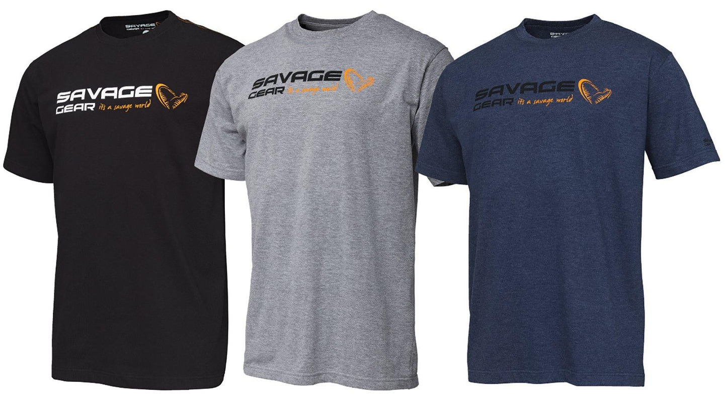 Savage Gear SIGNATURE LOGO T-SHIRT M GRAU MELANGE