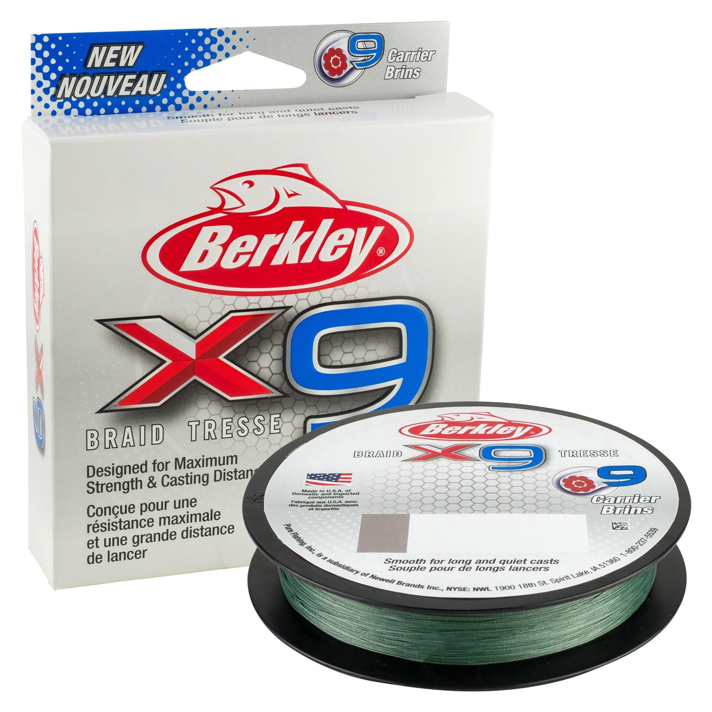 Berkley X9BFS10-22 BERKX9 .12MM150M 12.1K LVGRN