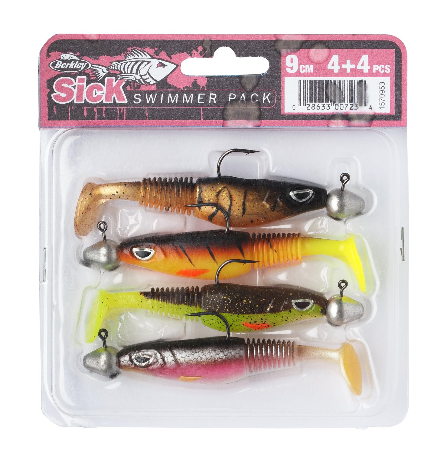 Berkley Sick Swimmer 9cm 4pc pre-rigged bismuth