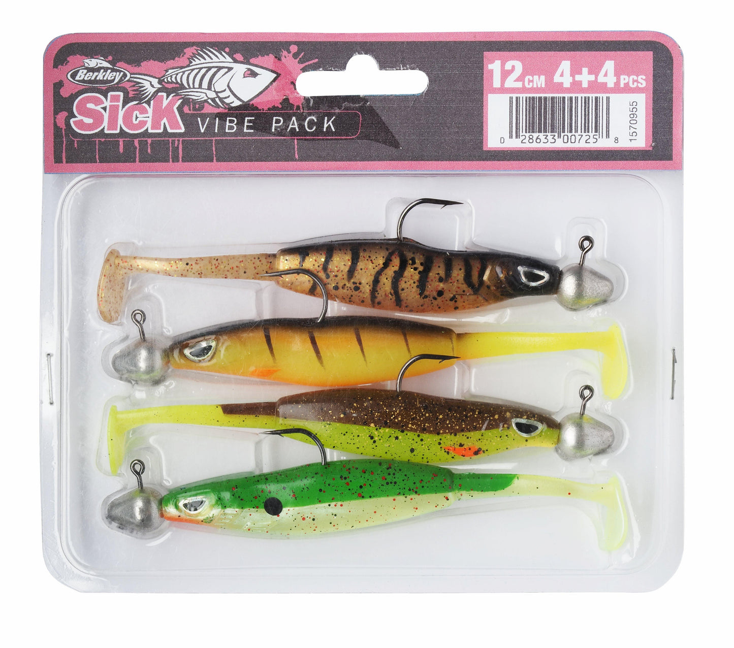 Berkley Sick Vibe 12cm 4pc pre-rigged bismuth