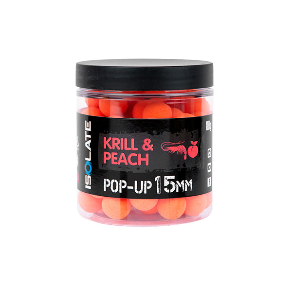 Bait Iso Pop-Up Krill Peach 15mm - 80g Fluoro Orange