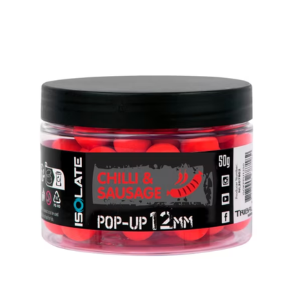Shimano Bait IsolatePop-Up Chilli Sausage 12mm - 50g fluo Red