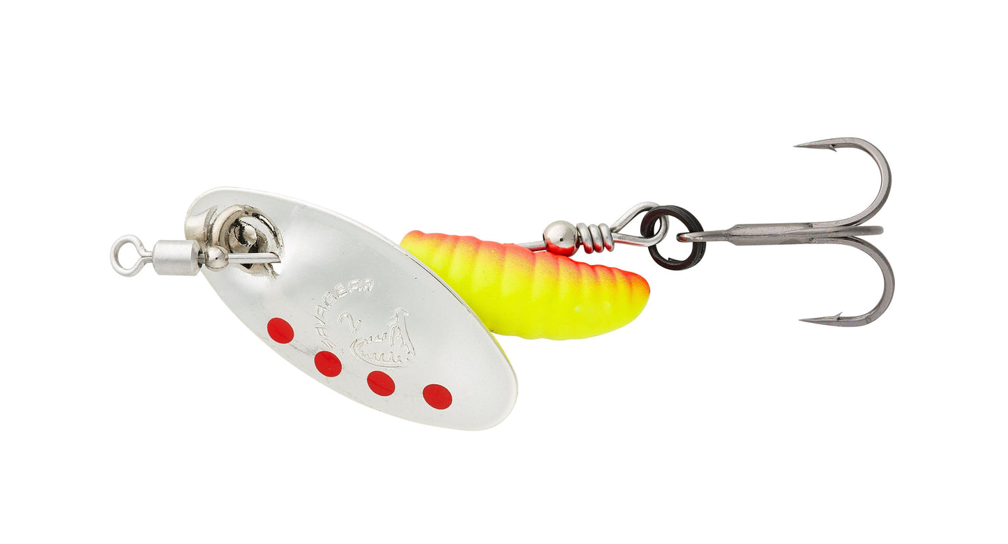 Savage Gear GRUB SPINNERS 0 2.2G S SILVER RED YELLOW