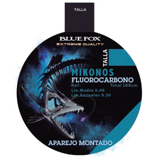 BLUE FOX Aparejo Montado Mikonos Fluorocarbono Gr.6 185cm 0,4mm 0,3mm