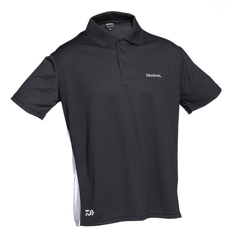 DAIWA D-VEC Polo-Shirt L Schwarz/Weiß