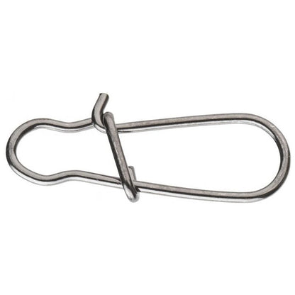 DAIWA Fast Lock Snap 10 7kg 10Stk. stainless steel snap for fishing, ideal for secure attachment of lures and terminal tackle.