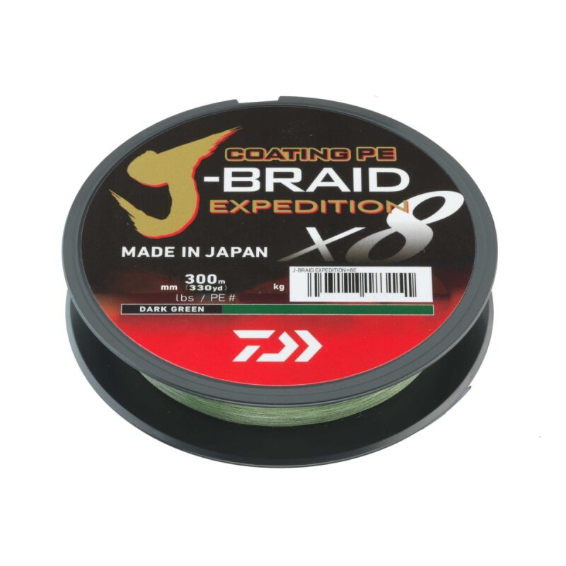 DAIWA J-Braid Expedition X8E 0,06mm 5,2kg 300m Dark Green