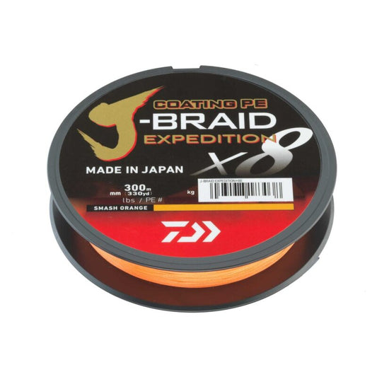 DAIWA J-Braid Expedition X8E 0,16mm 9,8kg 300m Smash Orange