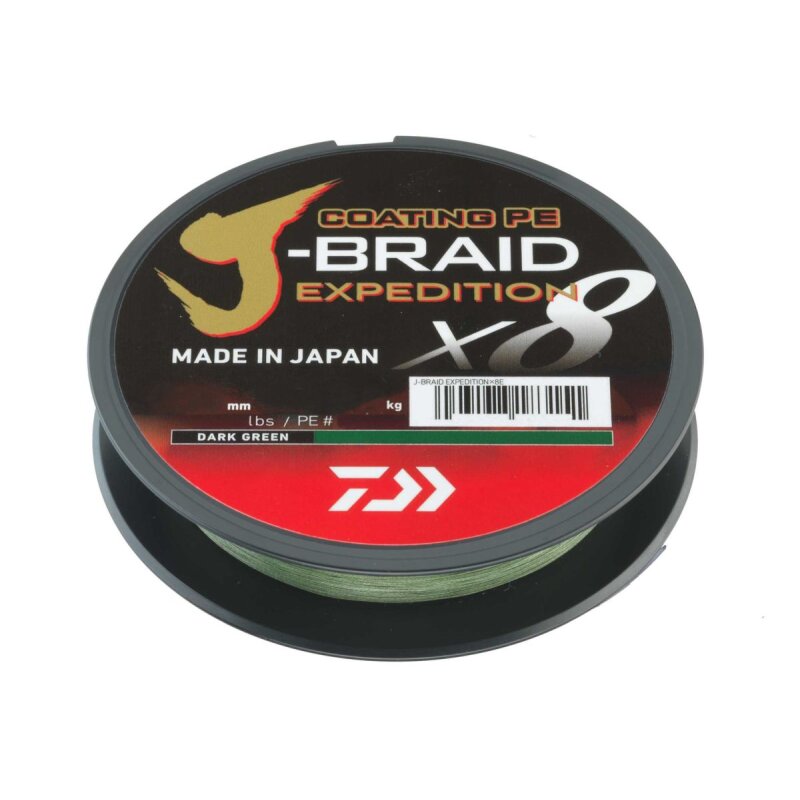 DAIWA J-Braid Expedition X8E 0,18mm 12,3kg 3000m Dark Green