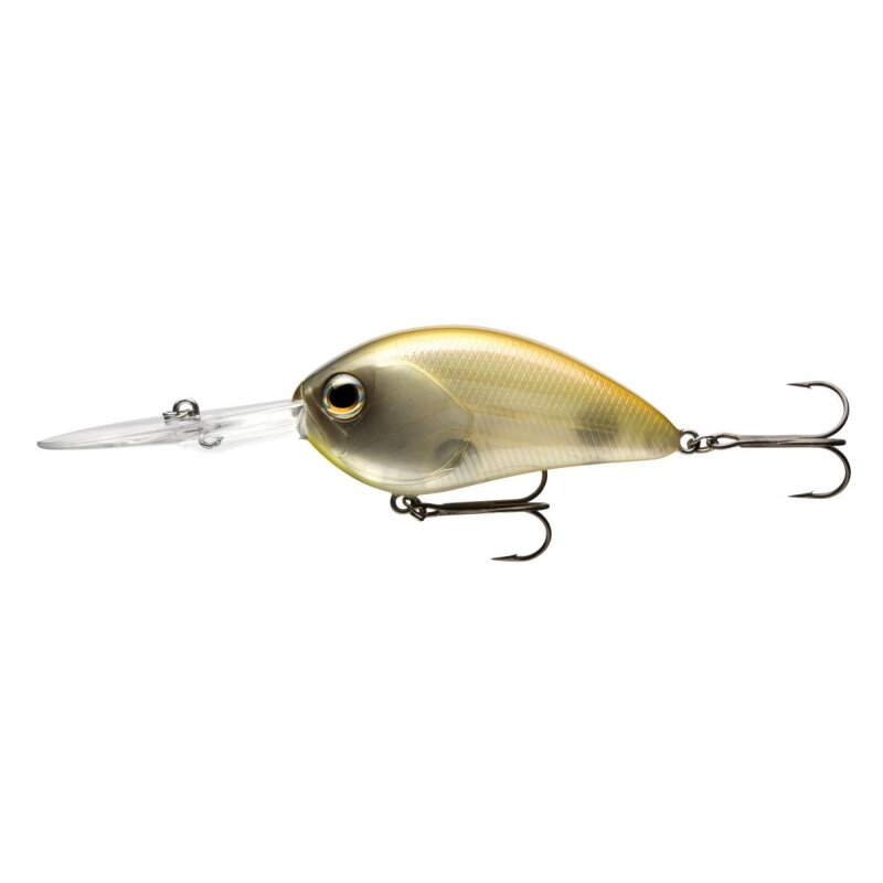 DAIWA Steez Crank DR 300 6,1cm 18g Green Muddy Water Special hard lure with a realistic fish design, dual treble hooks, and a long diving lip for freshwater fishing.