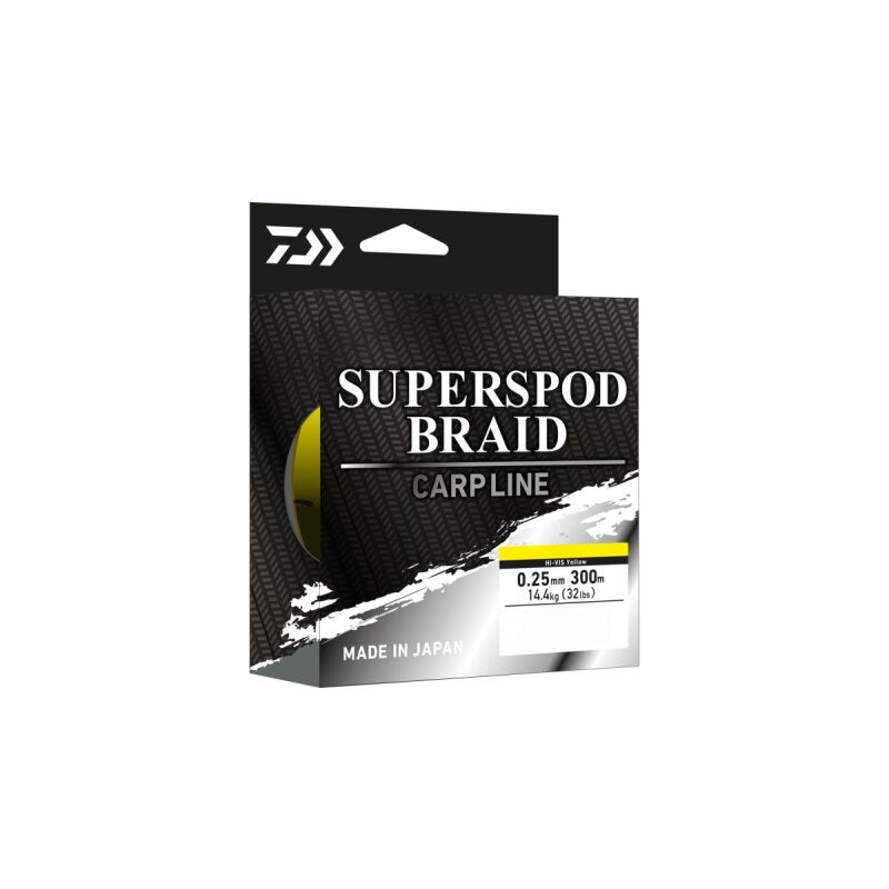 DAIWA Superspod Braid 0,25mm 14,4kg 300m Hi-Vis Yellow