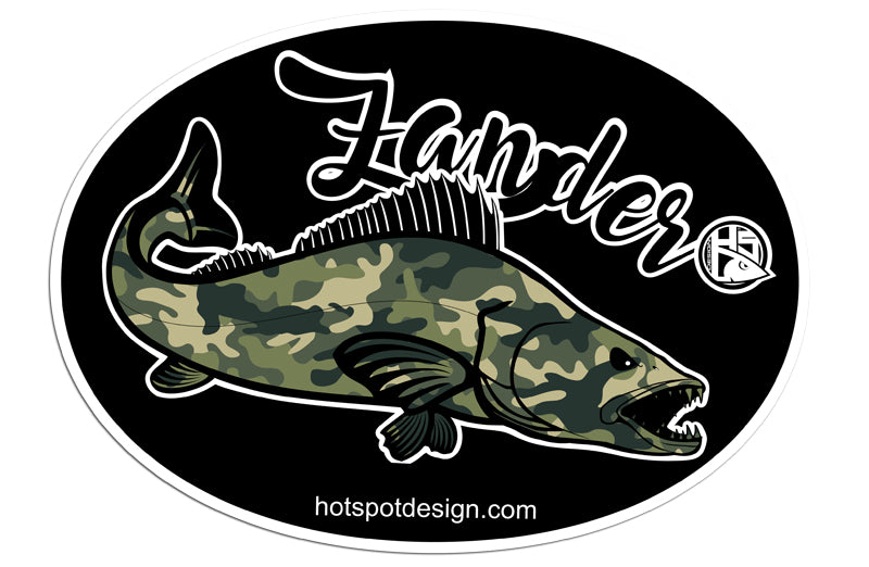 Sticker Zander Camo cm 30x23