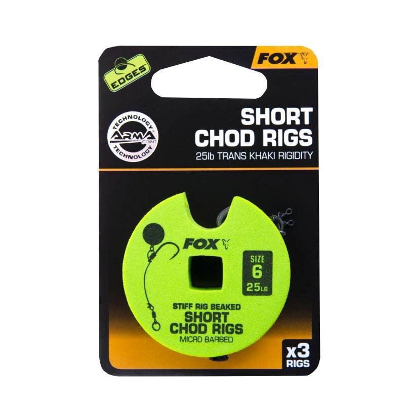 FOX Edges Armapoint Standard Chod Rigs Short Gr.6 11,3kg 3Stk.