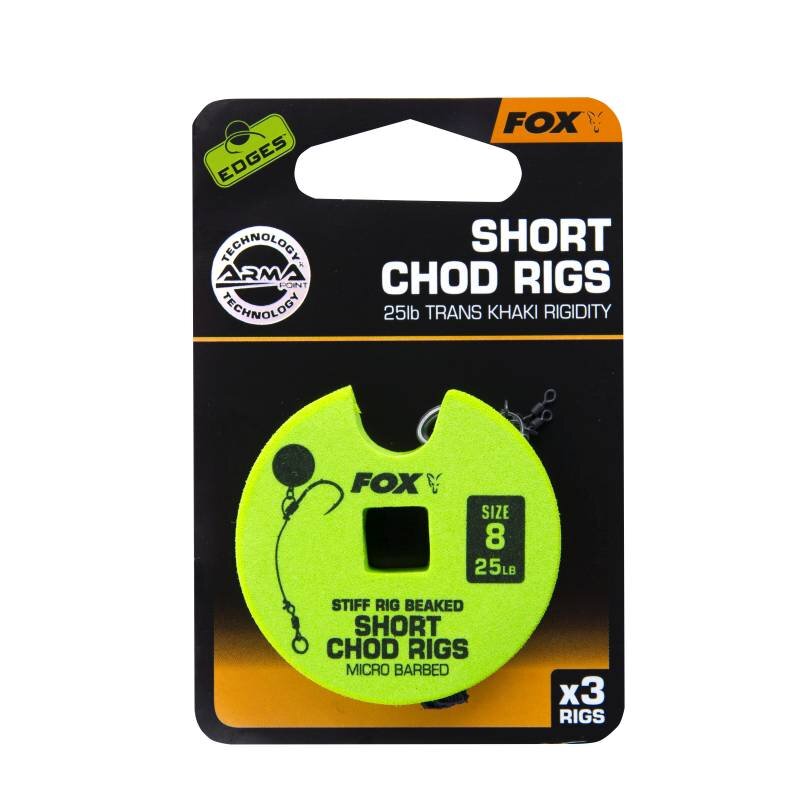 FOX Edges Armapoint Standard Chod Rigs Short Gr.8 11,3kg 3Stk.