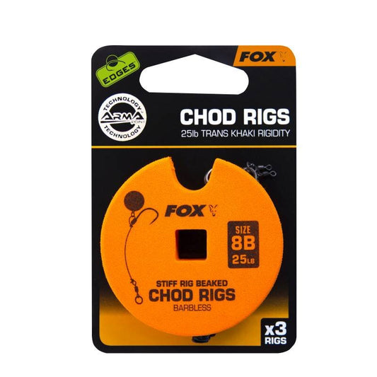 FOX Edges Armapoint Standard Chod Rigs Standard Barbless Gr.8 11,3kg 3Stk.