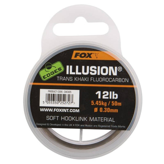 FOX Edges Illusion Soft Hooklink 0,35mm 7,27kg 50m Trans Khaki