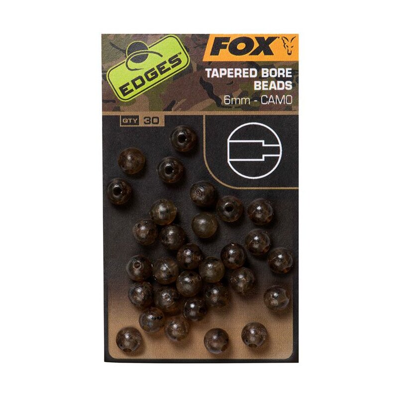 FOX Edges Tapered Bore Bead 6mm Camo 30Stk.