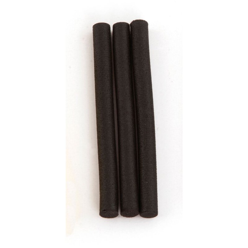 FOX Edges Zig Aligna Foam x 3 Black, durable black foam sticks for carp fishing rigs, ideal for terminal tackle setups.