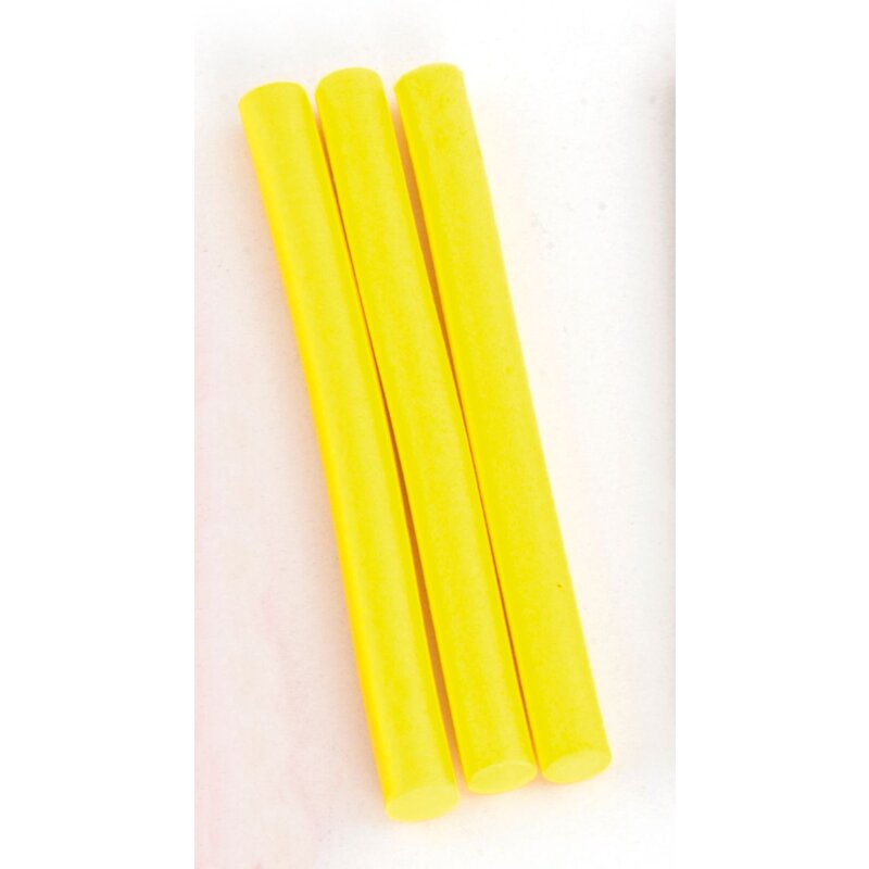 FOX Edges Zig Aligna Foam x 3 Yellow, durable yellow foam sticks for terminal tackle, ideal for zig rig fishing setups.