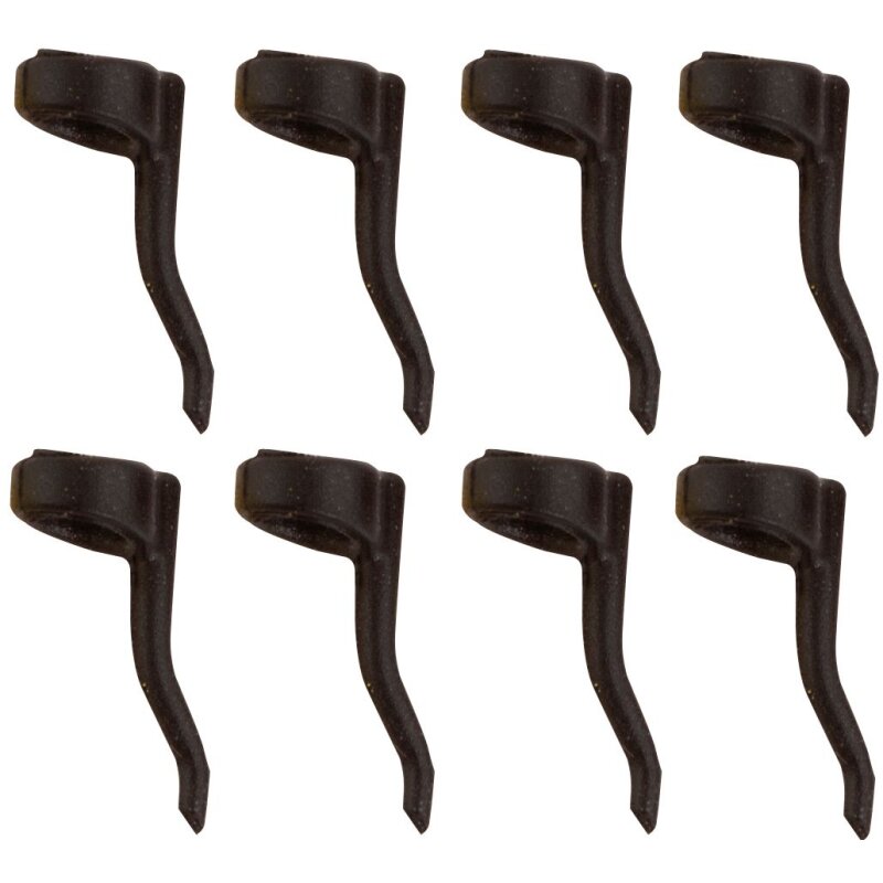 Set of 8 FOX Edges Zig Aligna Sleeves in black, designed for precise terminal tackle setups in carp fishing.