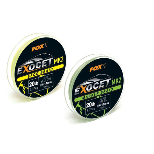 FOX Exocet MK2 Marker Braid 0,18mm 9,1kg 300m Green