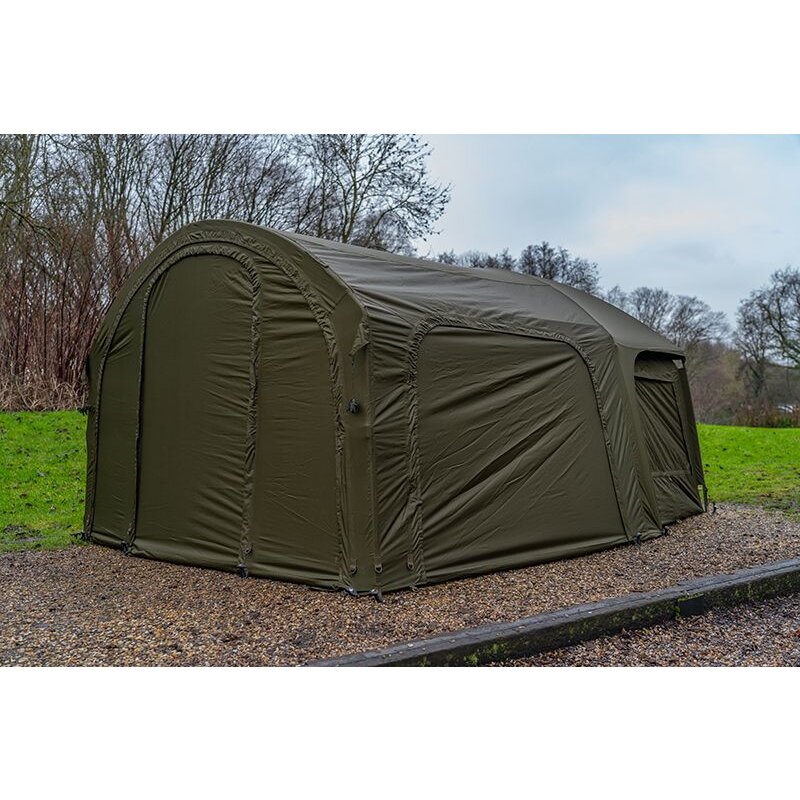 FOX Frontier XD Deluxe Extension System 150x270x180cm in khakigrün, a durable camping shelter with spacious design and weather-resistant material.