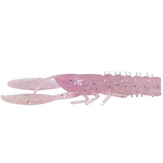 FOX RAGE Creature Crayfish 9cm UV Candy Floss 5Stk. Soft lure in pink with glitter accents, designed for predator fishing.