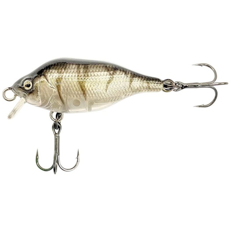 FOX RAGE Funk Bug SR 4cm 4g UV Striped Shiner fishing lure with realistic fish design, dual treble hooks, and UV-enhanced finish.