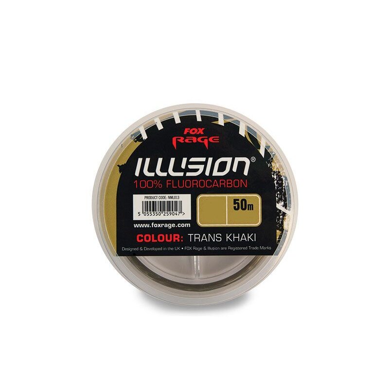 FOX RAGE Illusion Fluorocarbon 0,25mm 3,66kg 50m Trans Khaki