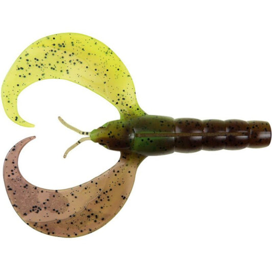 FOX RAGE Mega Craw 20cm UV Green Pumpkin lure with realistic crawfish design, featuring green and brown tones with black speckles.