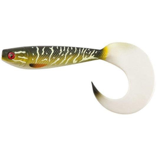 FOX RAGE Pro Grub 8cm 3g Pike lure featuring a lifelike design with a curled tail, ideal for predator fishing.