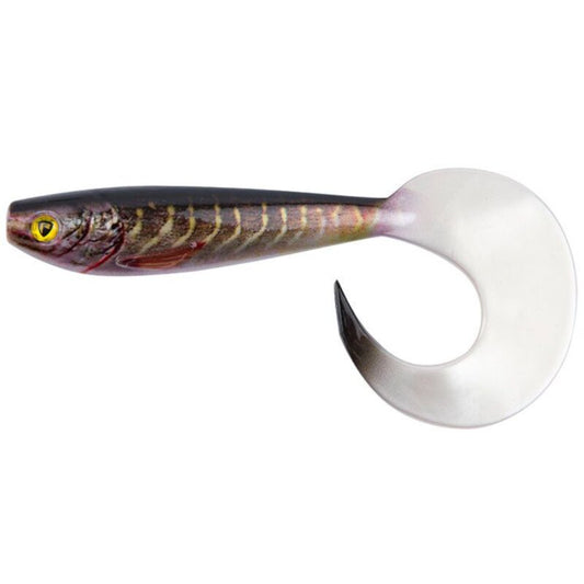 FOX RAGE Pro Grub 8cm 3g Supernatural Pike lure featuring a lifelike pike design with a curled tail for enhanced movement in water.