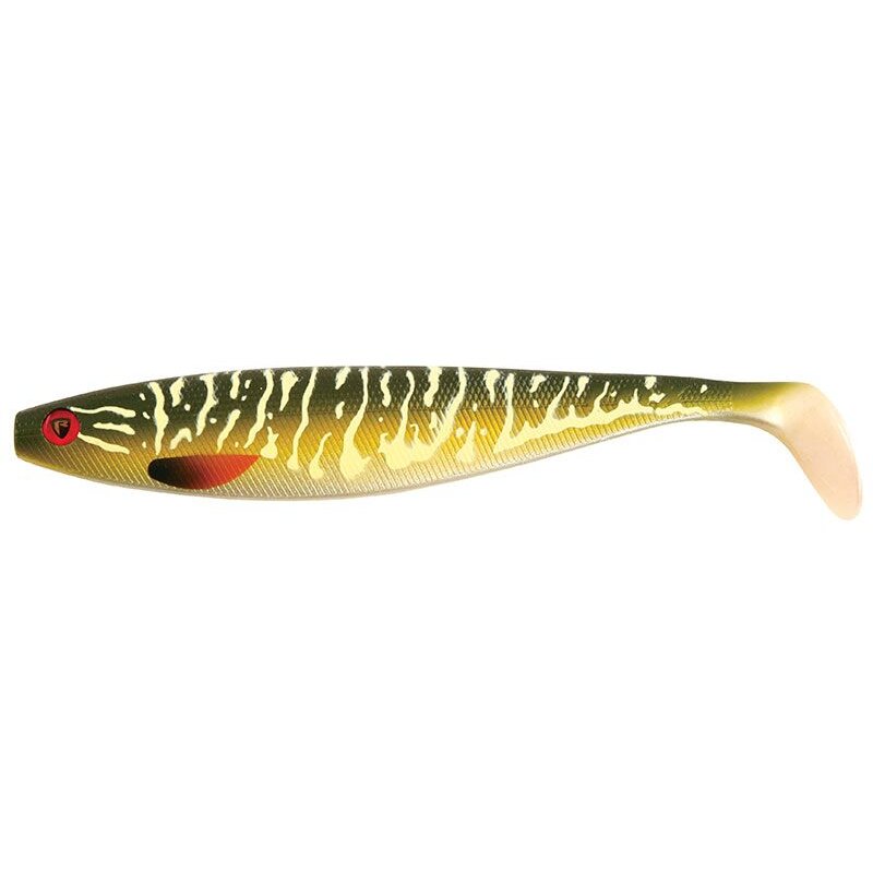 FOX RAGE Pro Shad Natural Classic II 10cm 6g Pike lure featuring a lifelike pike design with green and yellow patterns, ideal for predator fishing.