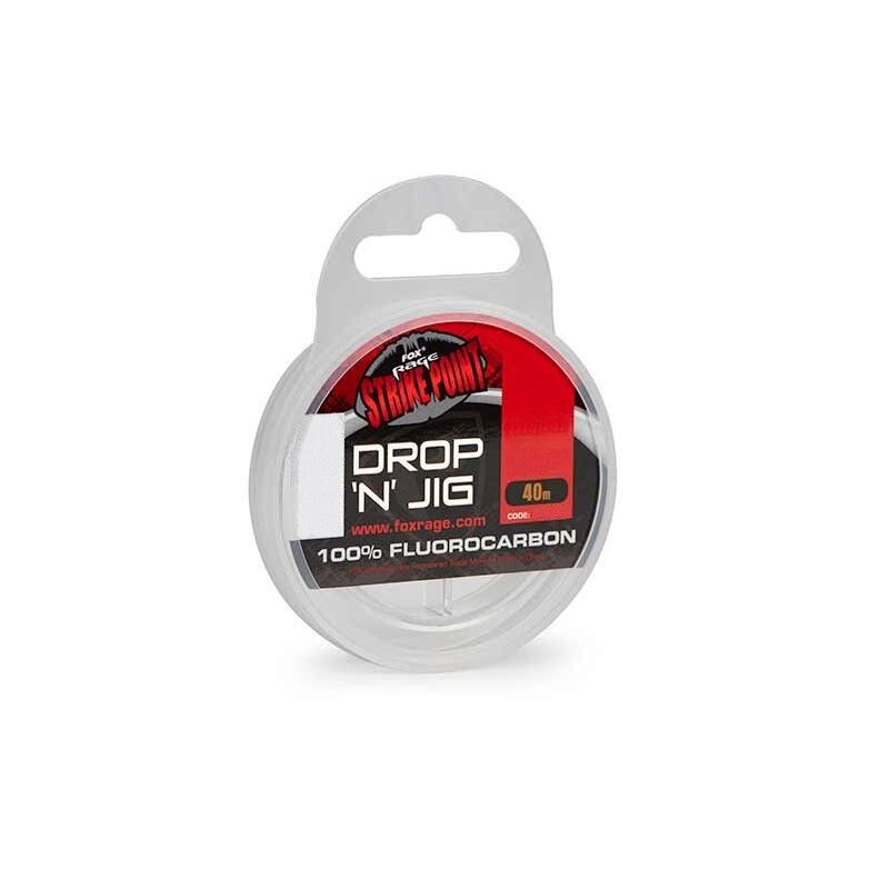 FOX RAGE Strike Point Drop N Jig Fluro 0,18mm 2,5kg 40m Transparent