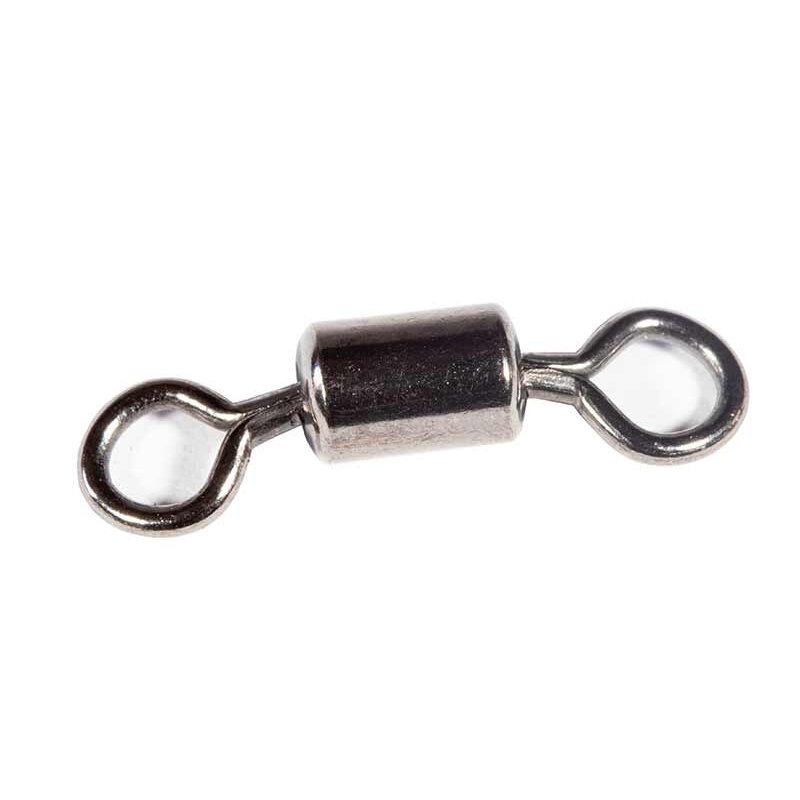 FOX RAGE Strike Point Swivel Gr.3 10Stk. featuring a durable metal swivel with two looped ends, ideal for terminal tackle setups in fishing.