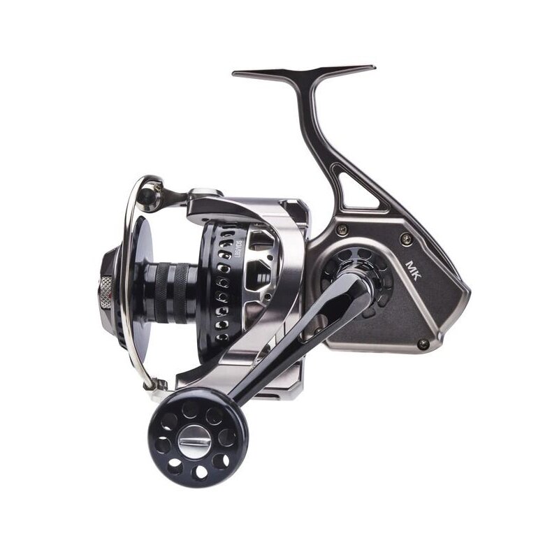 OKUMA Makaira Spin High Speed 10000L LH fishing reel with durable metal construction, ergonomic handle, and high-speed performance design.