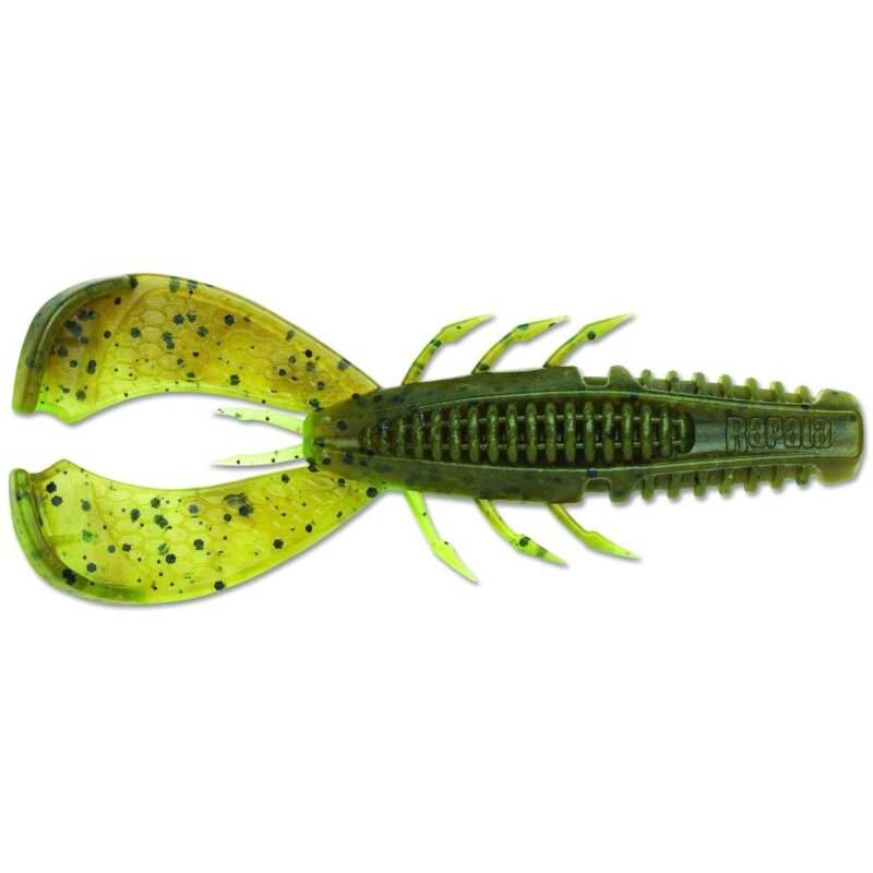 RAPALA Crushcity Cleanup Craw 9cm 8g Green Pumpkin Chartreuse Pepper 7Stk.