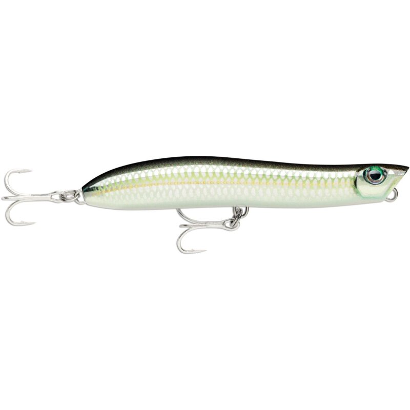 RAPALA Maxrap Walk'N Roll 10cm 13g Bleak fishing lure with a sleek, reflective design, featuring two treble hooks and a realistic fish pattern.