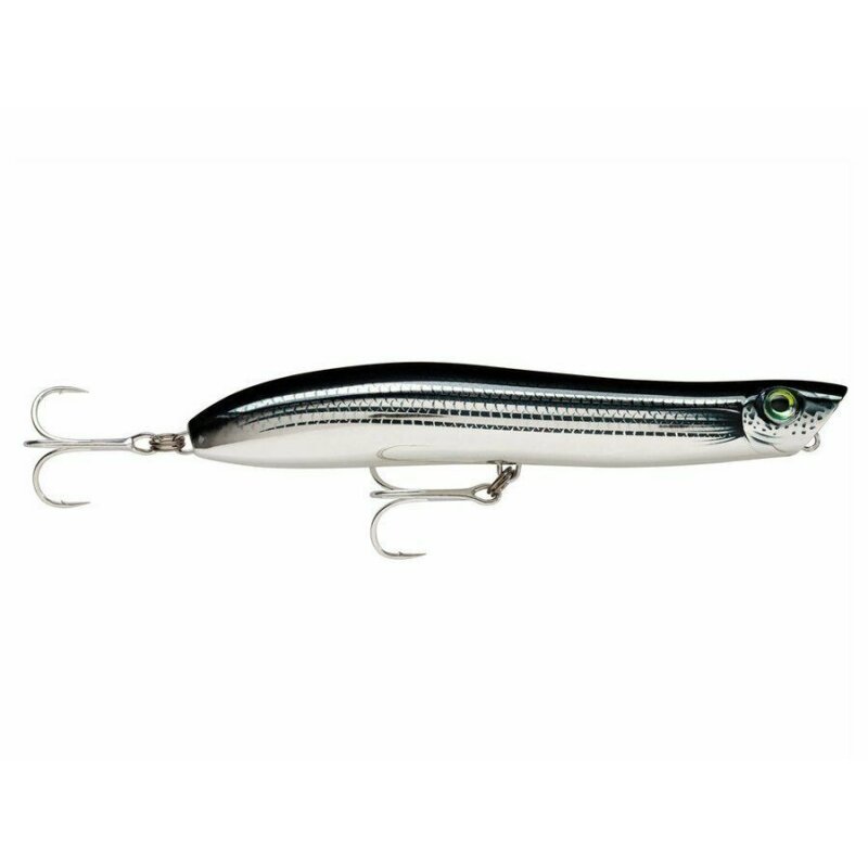 RAPALA Maxrap Walk'N Roll 13cm 29g Live Mullet fishing lure with realistic mullet pattern, dual treble hooks, and sleek design for topwater action.