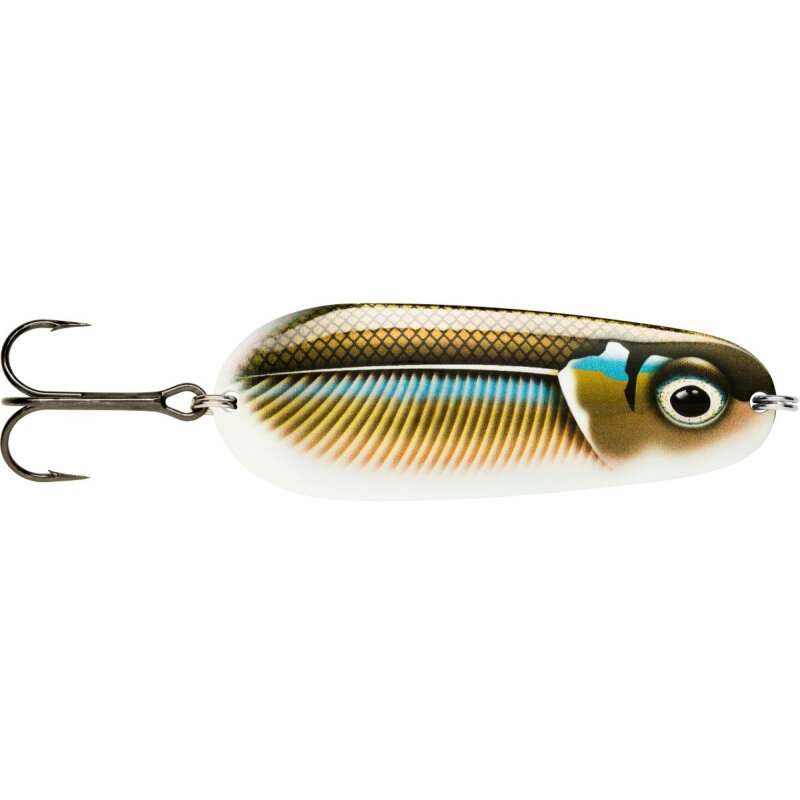 RAPALA Nauvo 9,5cm 37g Smelt Ont The Beach fishing lure with realistic smelt design, featuring a treble hook and detailed scale pattern.