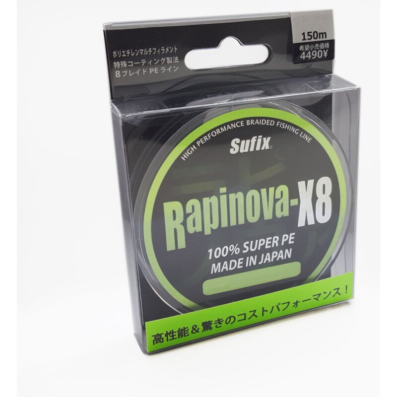 SUFIX Rapinova-X8 0,13mm 6,9kg 150m Lemon Green