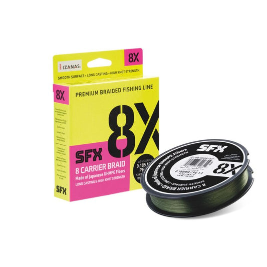 SUFIX SFX 8X Carrier Braid 0,15mm 7,7kg 135m Lo-Vis Green