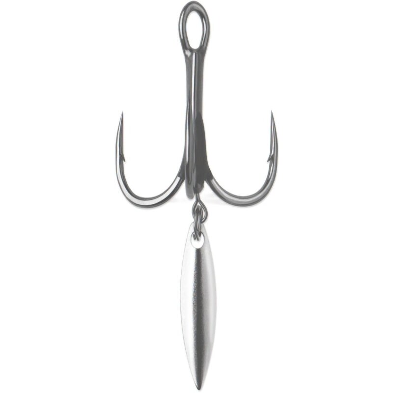 VMC Bladed Hybrid Treble Hook 7548BD Gr.4 Black Nickel 2Stk.